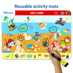 Skillmatics PAW Patrol mats display Skye scene encouraging visual memory while circling items