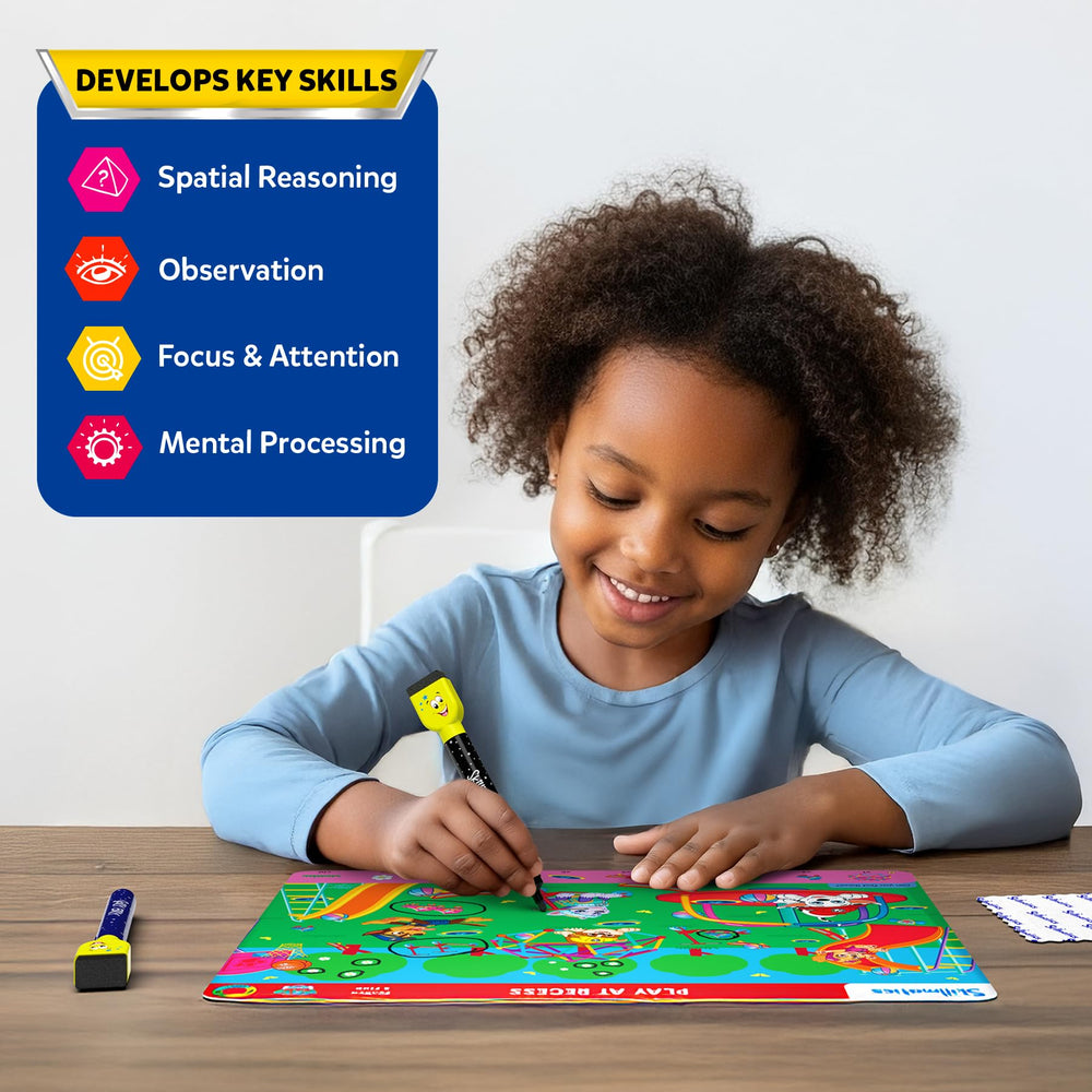 Skillmatics PAW Patrol activity mats are wipe-clean for reusable play without screens