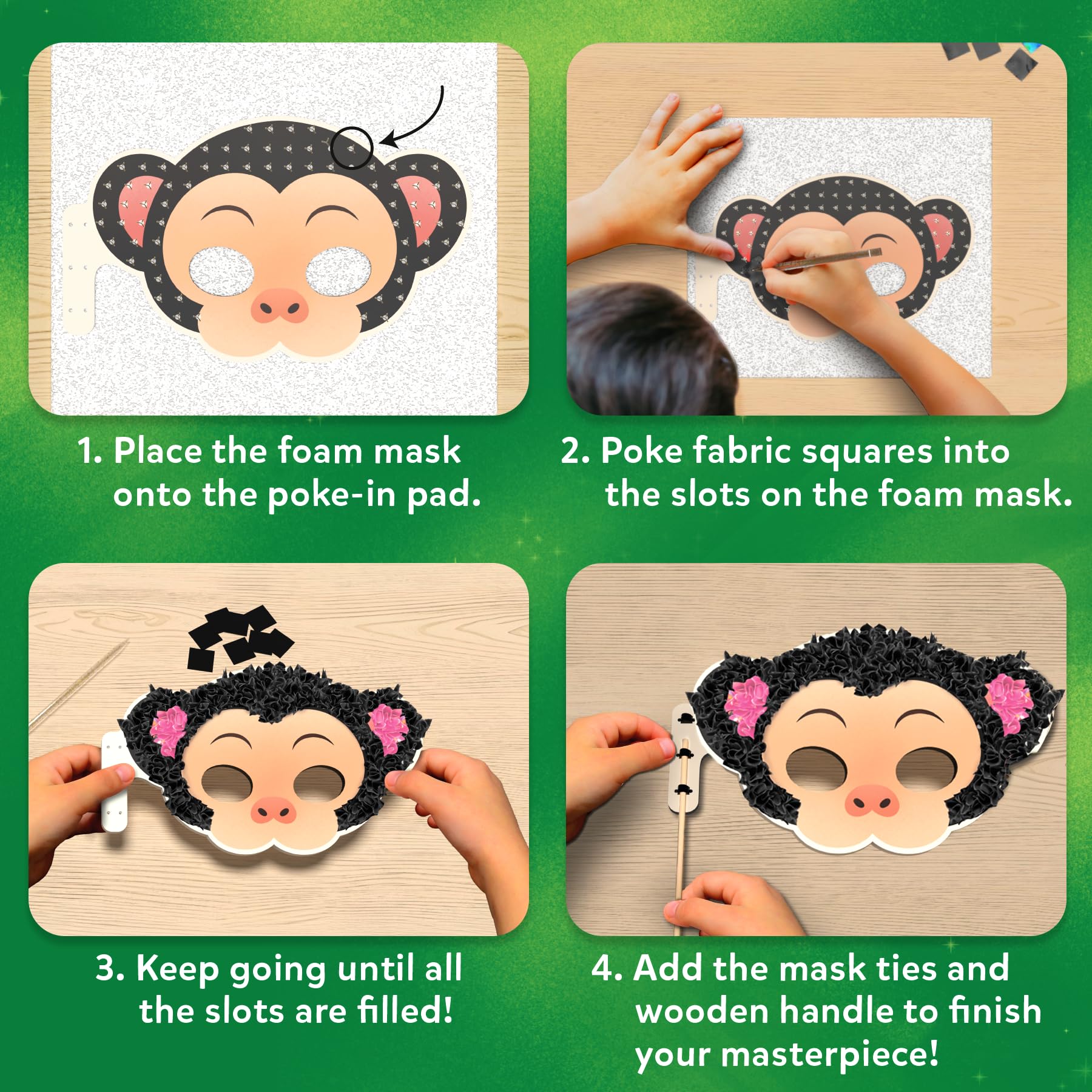 Skillmatics Poke-in Art poke-in pad provides a reusable crafting surface.