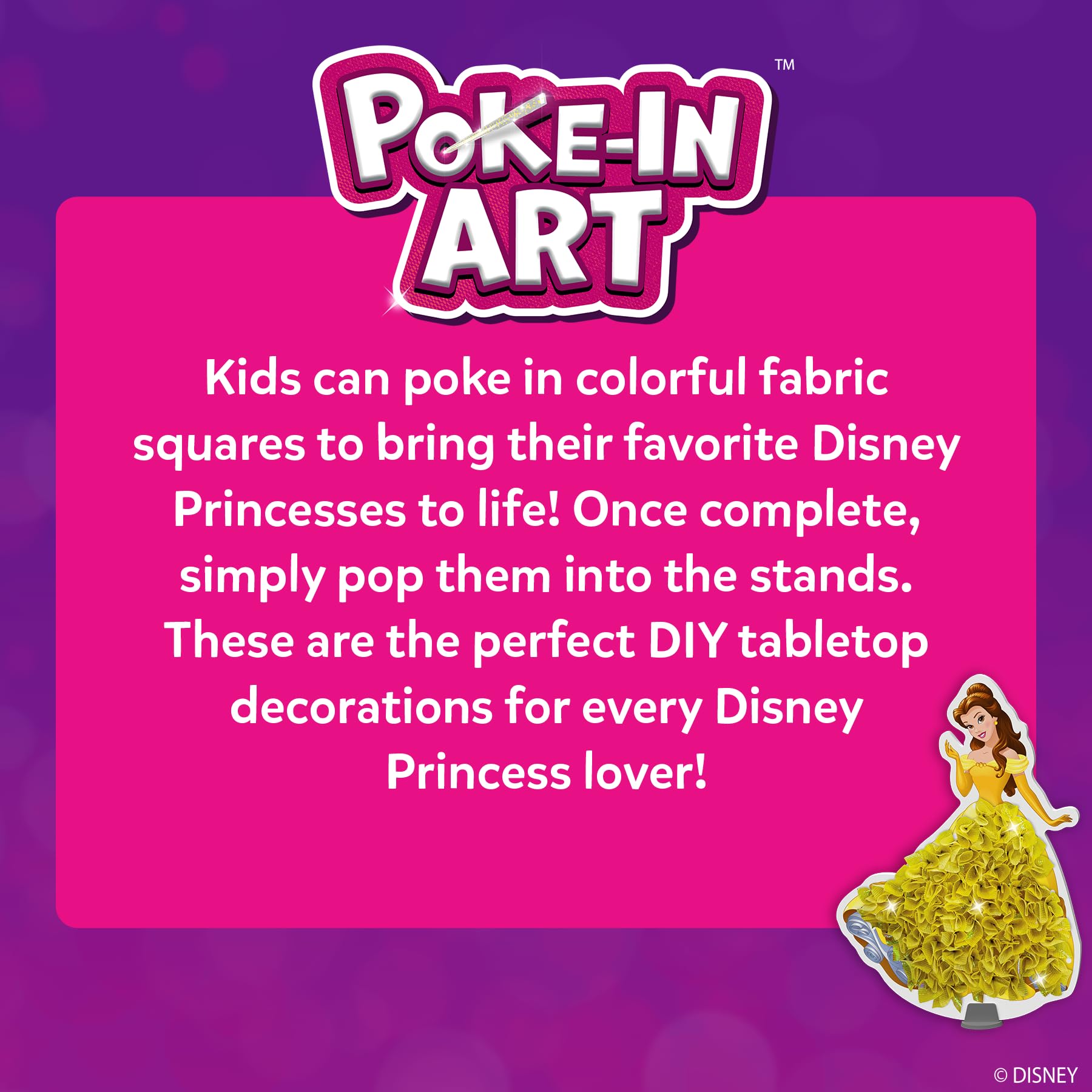 Poke-in sticks and pad enable simple, mess-free assembly for kids.