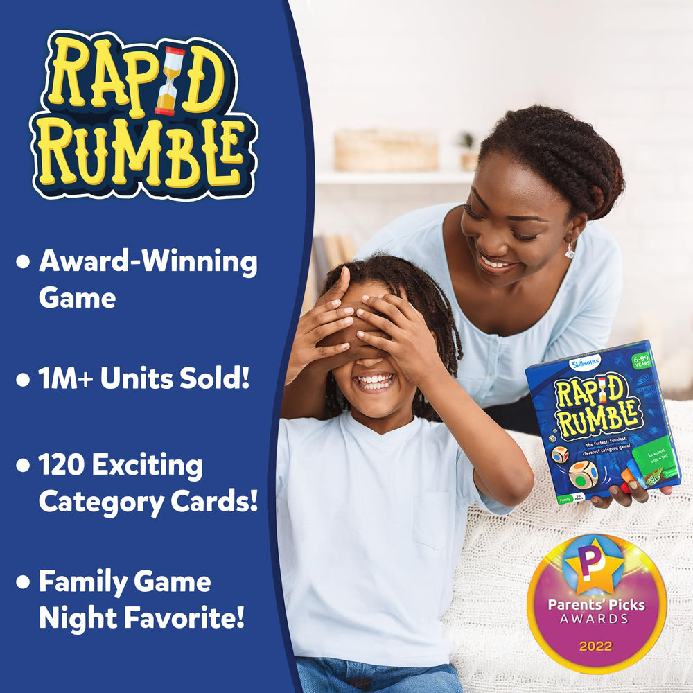 Skillmatics Rapid Rumble wooden die speeds up decisions for lively play