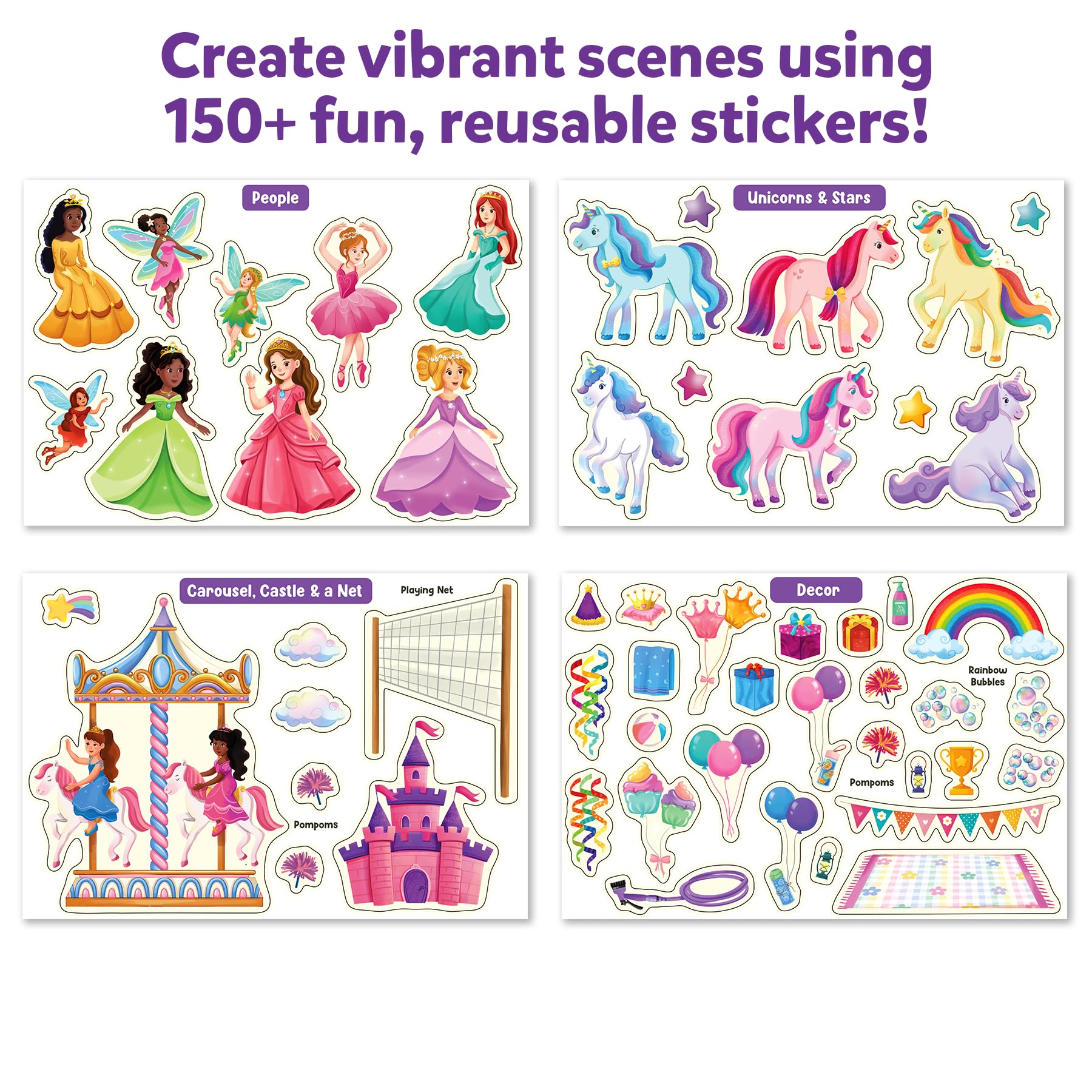 Skillmatics reusable stickers enable mess-free play and easy cleanup