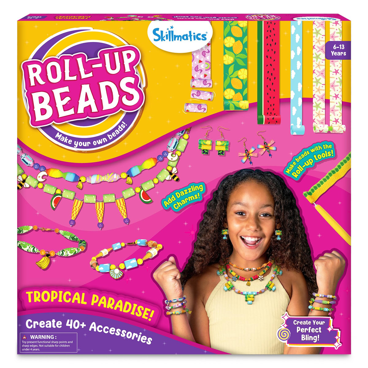 Skillmatics Roll-Up Beads Tropical Paradise bead strips spark vibrant jewelry ideas for kids