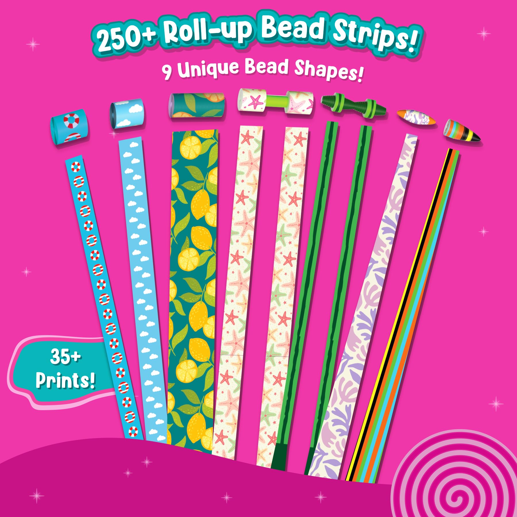 Skillmatics Roll-Up Beads Tropical Paradise charms offer endless themed accents for imagination