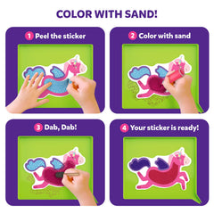 Skillmatics sand art colorful sand bottles enable vibrant coloring.