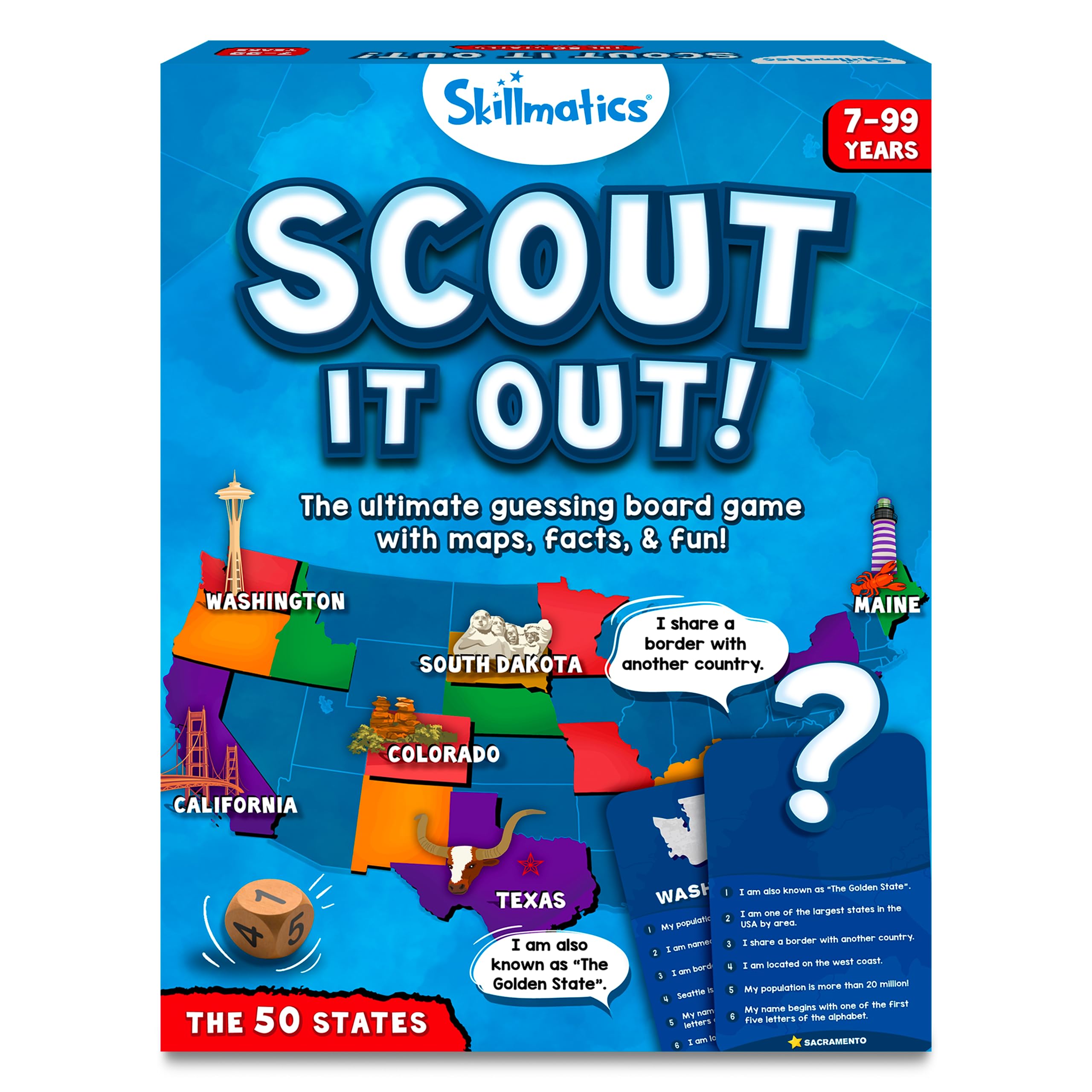 Skillmatics Scout It Out map for geography learning and family play.