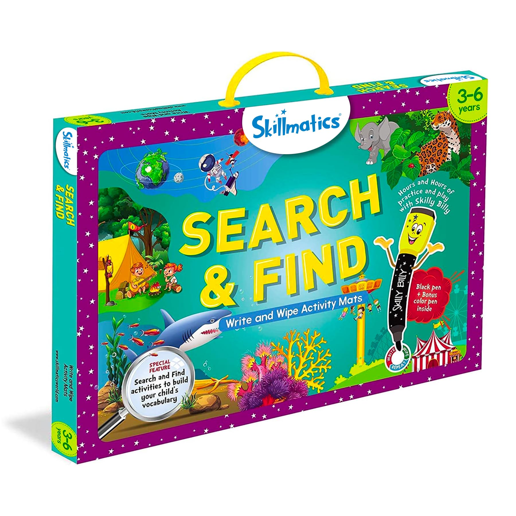 Skillmatics Search and Find farm life scene encourages independent play.