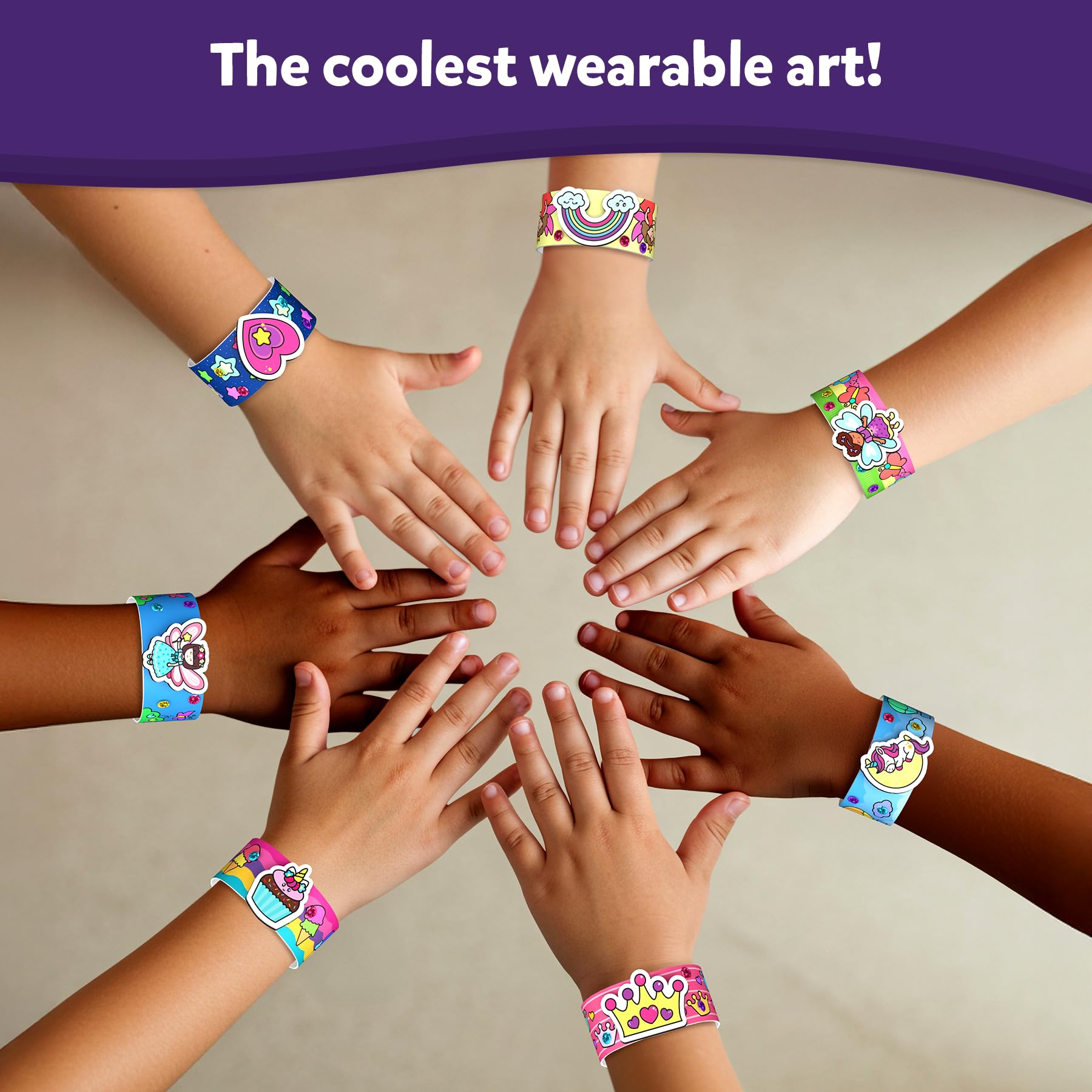 Skillmatics Snap Bandz 8.6-inch bands, comfortable wearable size for kids
