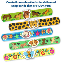 Vibrant markers from Skillmatics Snap Bandz kit for bright band designs