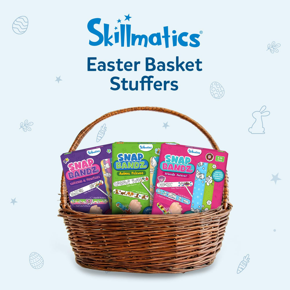 Skillmatics Snap Bandz foam stickers, soft textures for personalized designs
