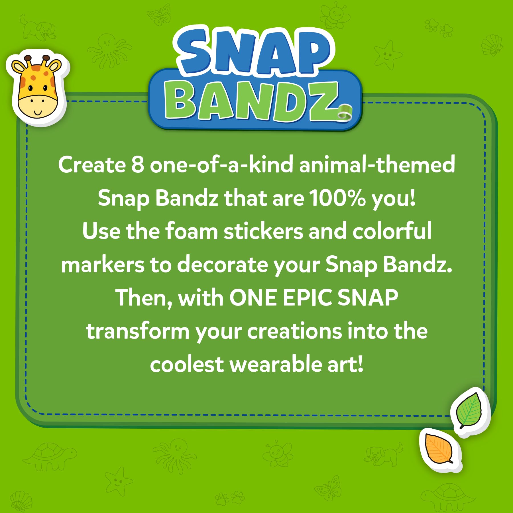 Screen-free fun with Skillmatics Snap Bandz crafting kit