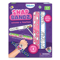 Skillmatics Snap Bandz unicorn design, colorful wearable art for imaginative play