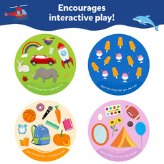 Skillmatics Spot and Learn double-sided-cards provide versatile prompts for variety in daily play.