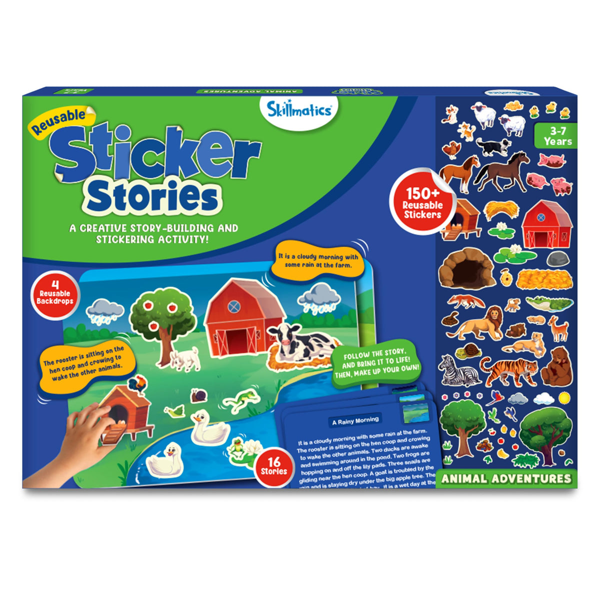 Skillmatics Sticker Book with reusable stickers sparks imaginative storytelling for kids.