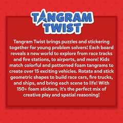 Skillmatics Tangram Twist mess-free play keeps surfaces clean during creative sessions.
