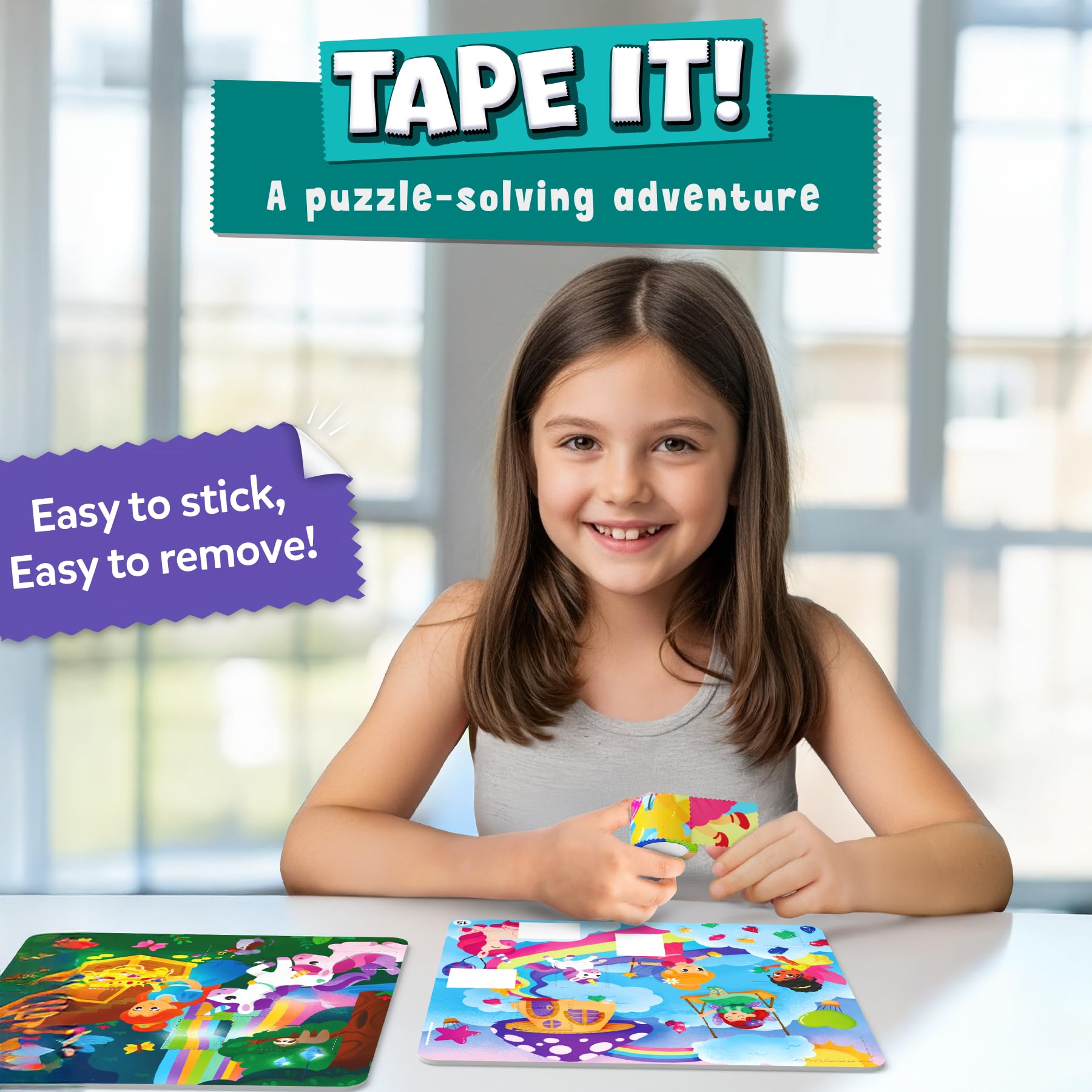 Skillmatics Tape It Puzzle Princess board—engaging, problem-solving activity.