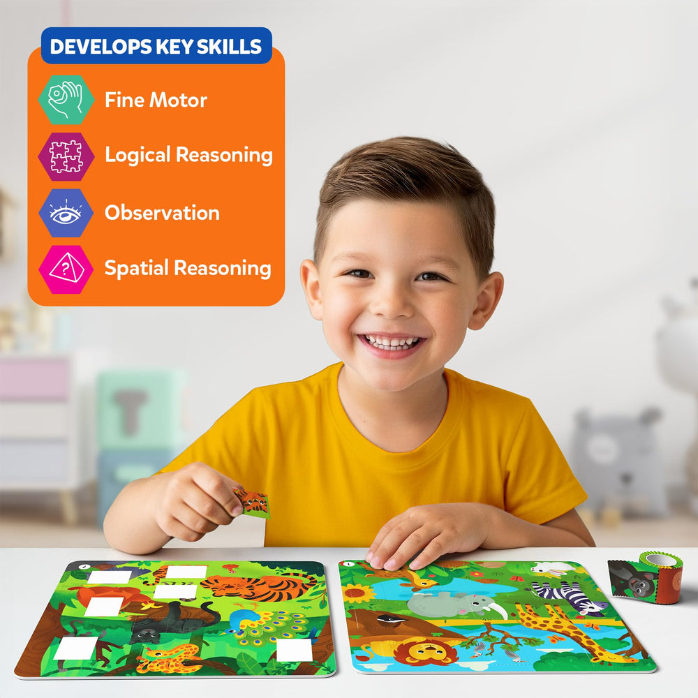 Skillmatics Tape It travel case makes on-the-go play easy