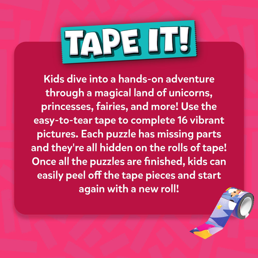 Skillmatics Tape It travel-friendly design fits cars, planes, and on-the-go play.