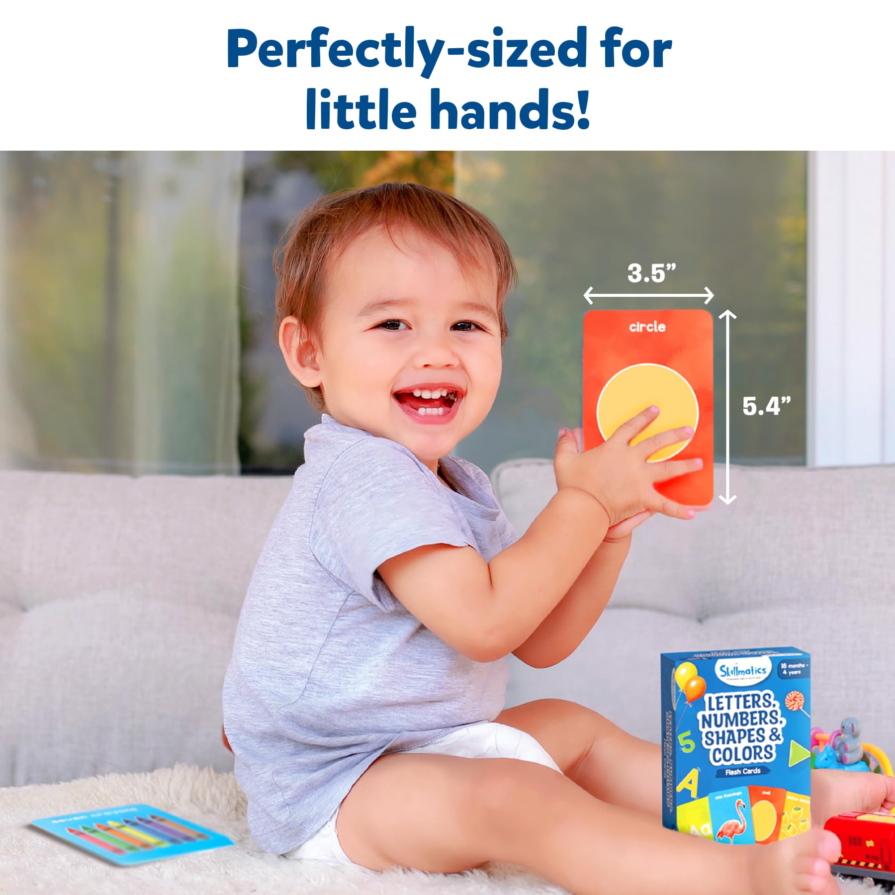 Skillmatics flash cards emphasize colors for quick identification and classification
