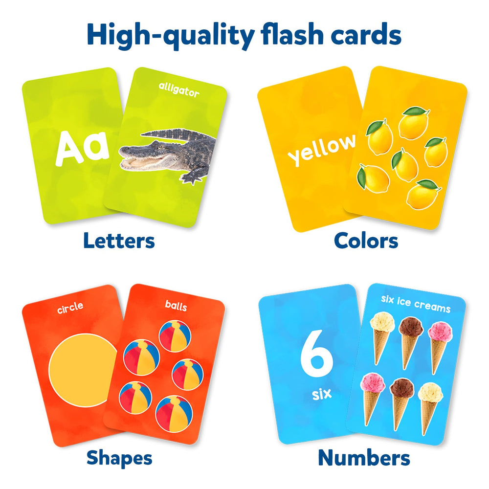 Skillmatics cards show numbers for counting practice and number sense