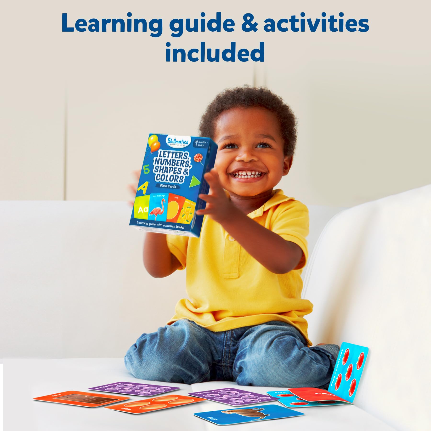 Skillmatics cards focus on shapes for identification and sorting activities