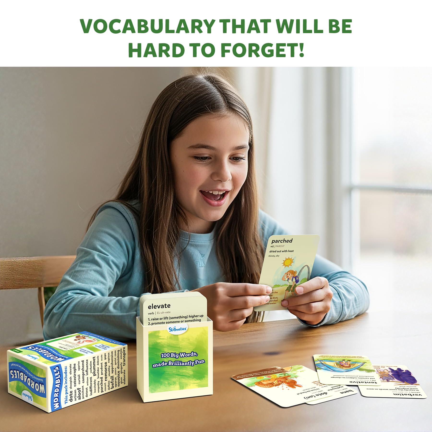 Skillmatics Level 1 for ages 8+ supports growing vocabularies