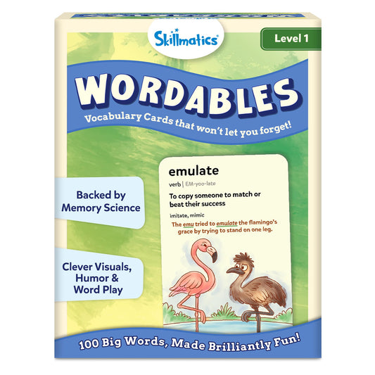 Skillmatics Vocabulary Flash Cards Level 1 visual aids word learning with memorable imagery