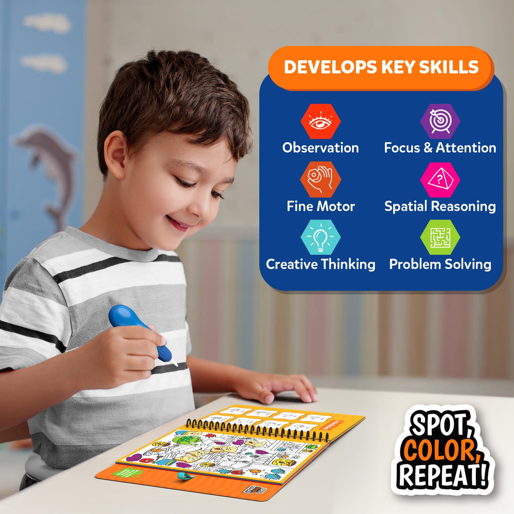 Skillmatics Water Spotter mess-free play in any space.