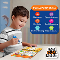 Skillmatics Water Spotter mess-free play in any space.