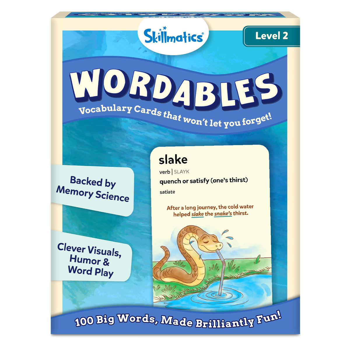 Skillmatics Wordables Level 2 cards visuals showcase engaging imagery to boost word recall.