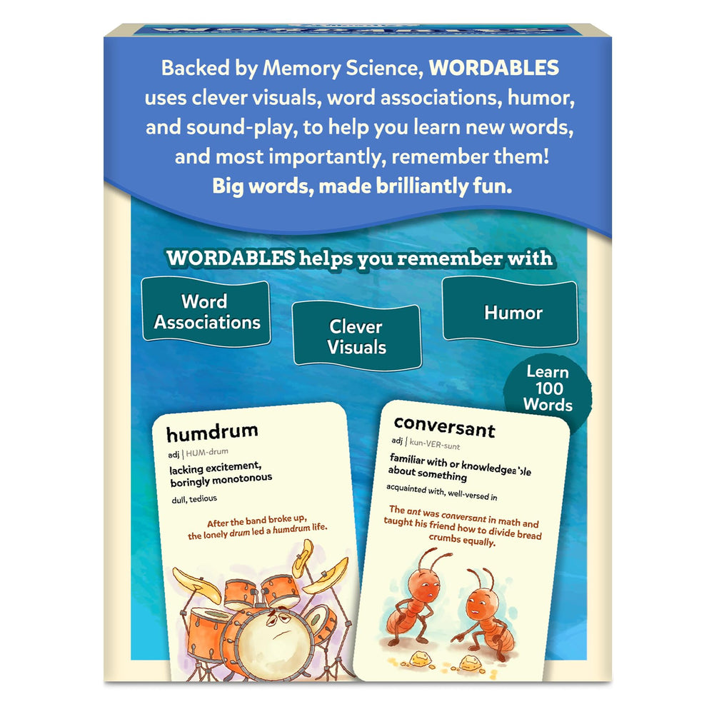 Skillmatics Wordables vocabulary recall and usage skills grow through engaging play.