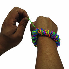 Skin Picking Fidget Bracelet 3-pack pack shot showing convenient stress-relief on the wrist.
