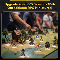 Skinny Minis miniatures with bases ready for immediate tabletop use.