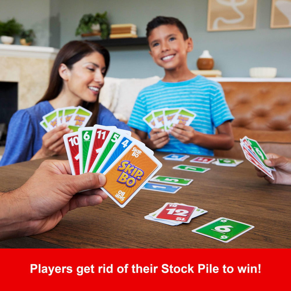 Skip-Bo players gathered enjoying a lively 2-6 player session.