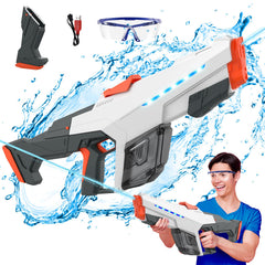 Skirfy electric water gun in full-body action for outdoor battles with colorful lights