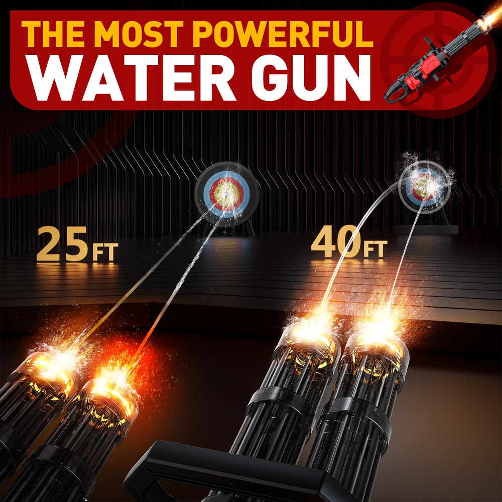 Skirfy Gatling gun features a 2.5L tank for extended battles.