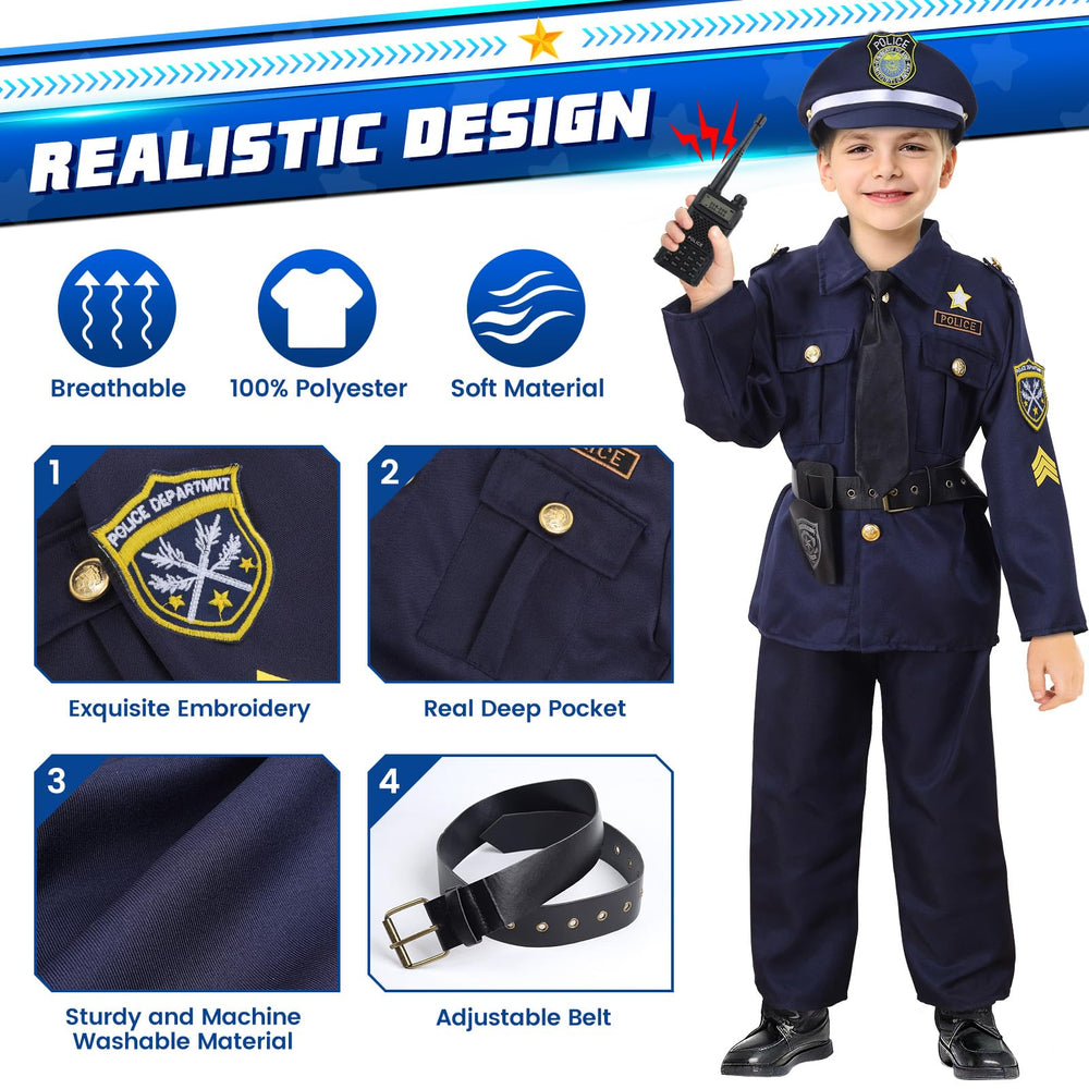 Skirfy police costume kids pants designed for comfortable all day wear