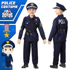Skirfy police costume kids complete set boosting creativity during play