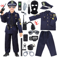 Skirfy police costume kids shirt for imaginative role play and realism