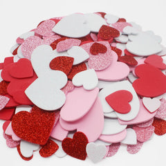 SKIUEMI heart stickers with varied sizes for cards and decorations.