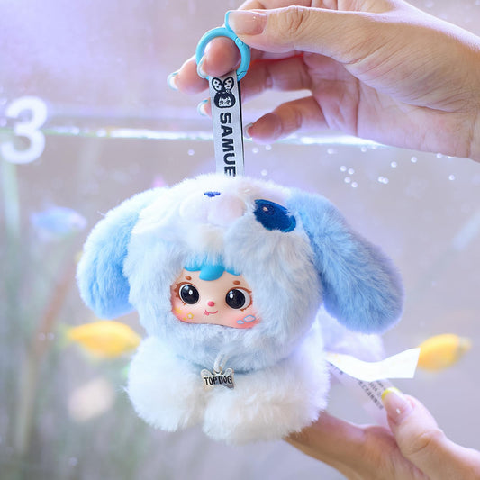 SKOGSKUNST Dog Blind Box Figure: collectible mini plush ideal for display or gifting.