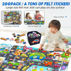 SKOLESK large 40x28 mat supports multiple kids building stories together