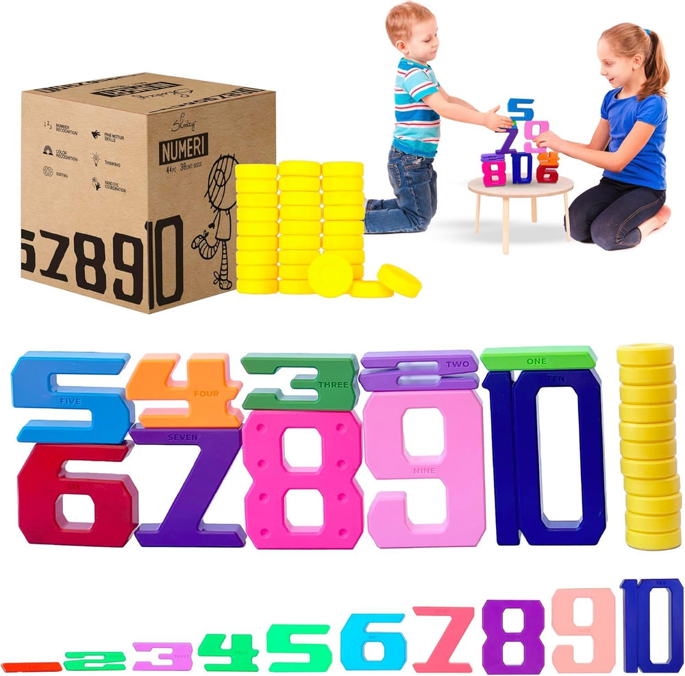 Skoolzy 44pc counting coins learning set ready for play