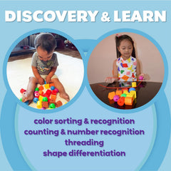 Skoolzy beads for dexterity encourage threading and counting activities.