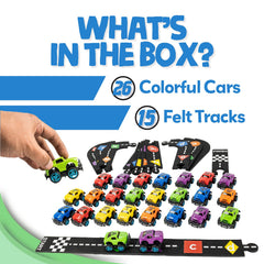Skoolzy felt tracks with lowercase letters supporting letter recognition