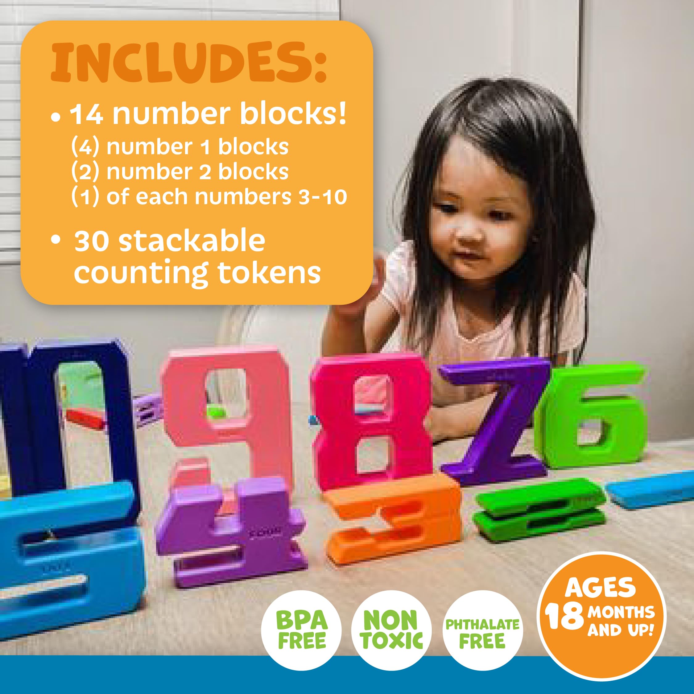Skoolzy Montessori math blocks for toddlers ages 1 to 3