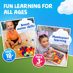 Skoolzy storage bag shown for easy tidy away after play.