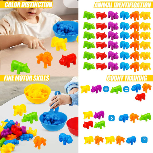 Skrtuan color sorting bowls for organizing colors and numbers