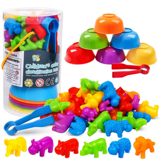 Skrtuan counting animals toy with bright colors for early math play