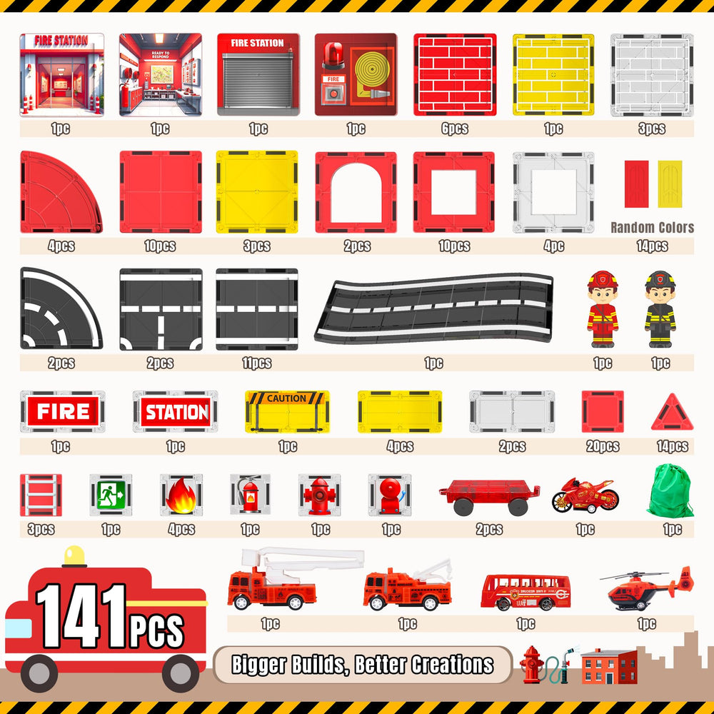 SKTMYY 141pcs fire-rescue tiles helicopter enables dynamic scenarios